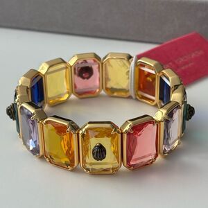 new Kurt Geiger Gold Multicolor Gemstone Bracelet